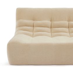 Banquette JANIS modulable 2 places velours beige