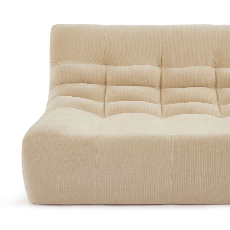 Banquette JANIS modulable 2 places velours beige