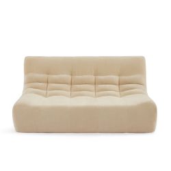 Banquette JANIS modulable 2 places velours beige