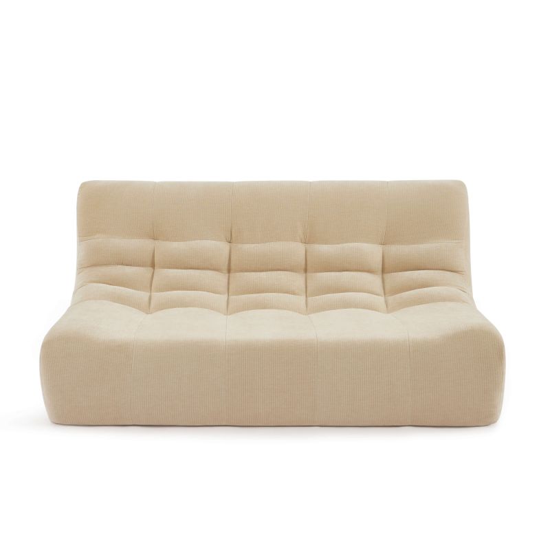 Banquette JANIS modulable 2 places velours beige