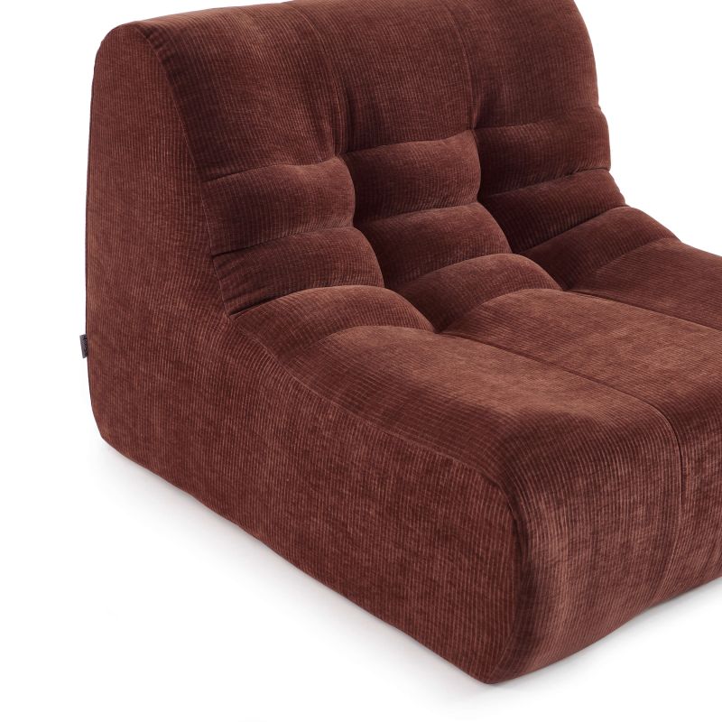 Chauffeuse JANIS modulable 1 place velours bordeaux