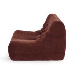 Chauffeuse JANIS modulable 1 place velours bordeaux