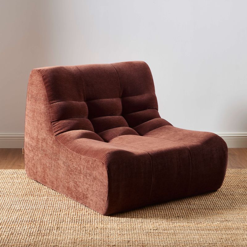 Chauffeuse JANIS modulable 1 place velours bordeaux