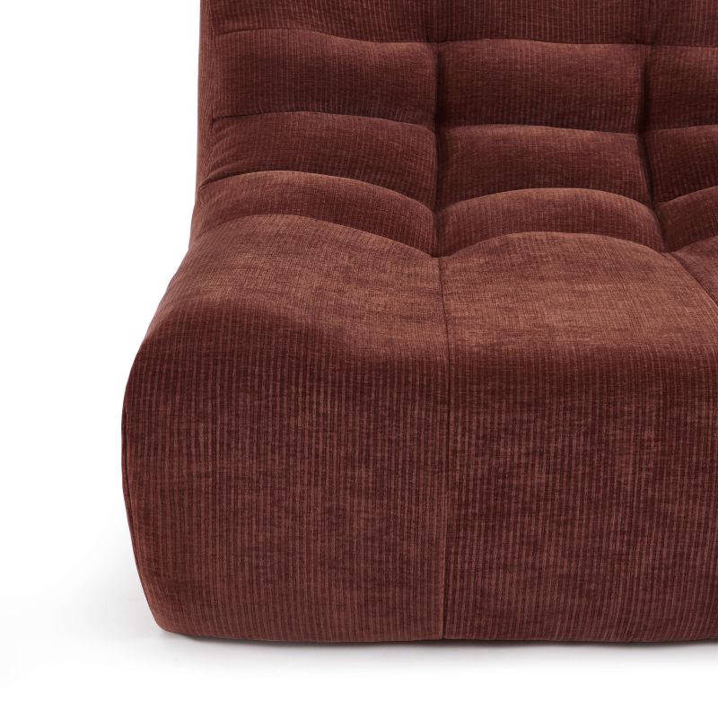 Chauffeuse JANIS modulable 1 place velours bordeaux