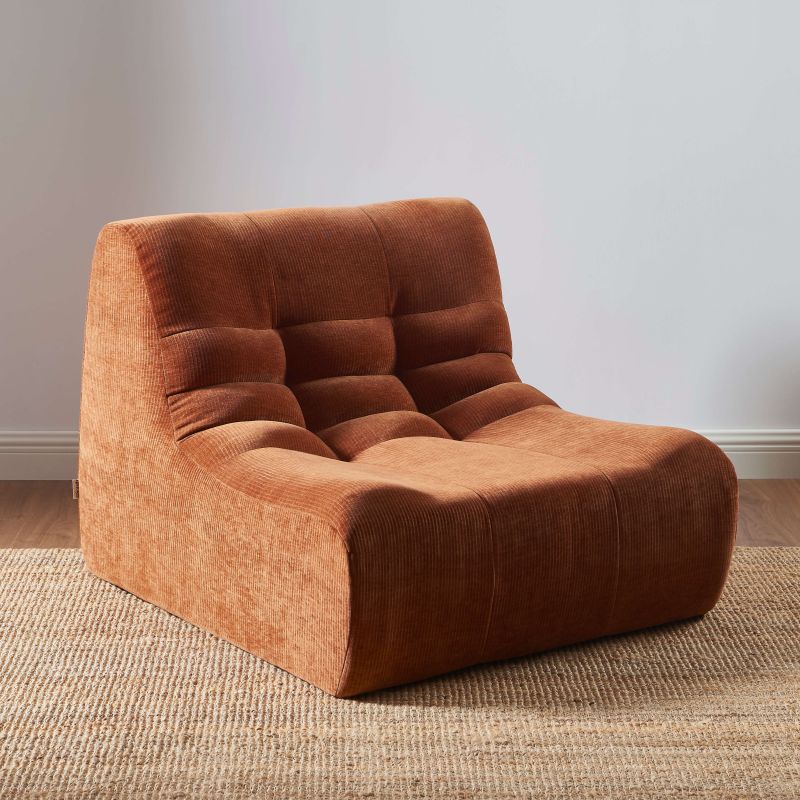 Chauffeuse JANIS modulable 1 place velours terracotta