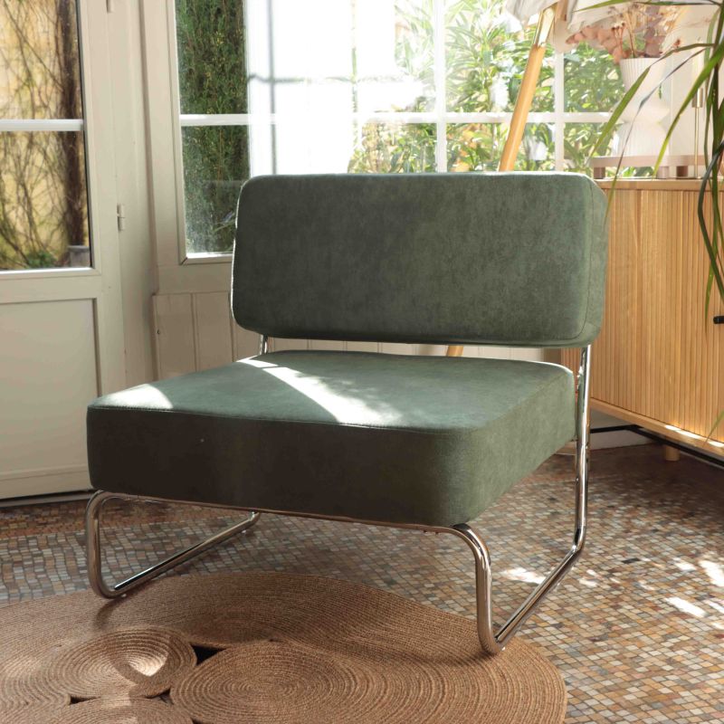 Fauteuil JACK tissu vert