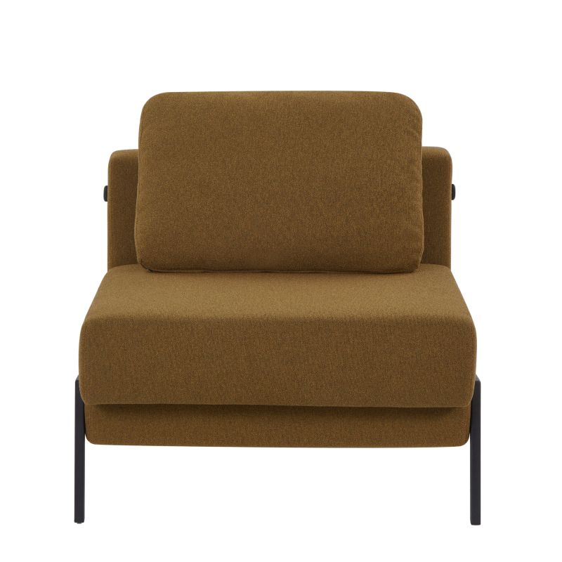Fauteuil convertible NIO 1 place tissu marron
