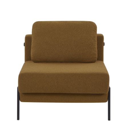 Fauteuil convertible NIO 1 place tissu marron