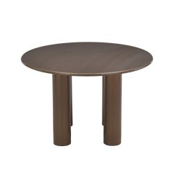 Table de séjour ronde NORI laquée brillante verte 120cm