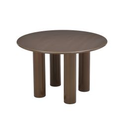 Table de séjour ronde NORI laquée brillante verte 120cm