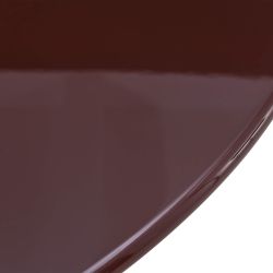 Table de séjour ronde NORI laquée brillante marron 120cm