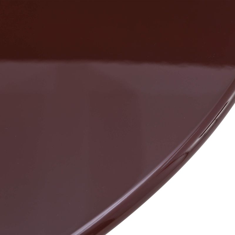 Table de séjour ronde NORI laquée brillante marron 120cm