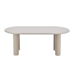 Table de séjour NORI laquée brillante beige 200cm
