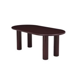 Table de séjour NORI laquée brillante marron 200cm