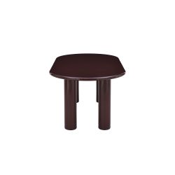 Table de séjour NORI laquée brillante marron 200cm