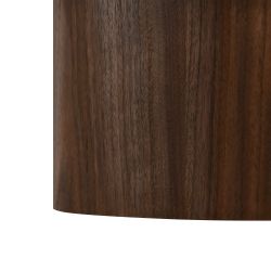 Table basse LOFA placage noyer et plateau céramique effet travertin 80cm