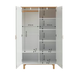Armoire enfant AURA blanc 2 portes