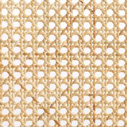 Lot de 2 chaises ELLA cannage et tissu bordeaux pieds métal chromé