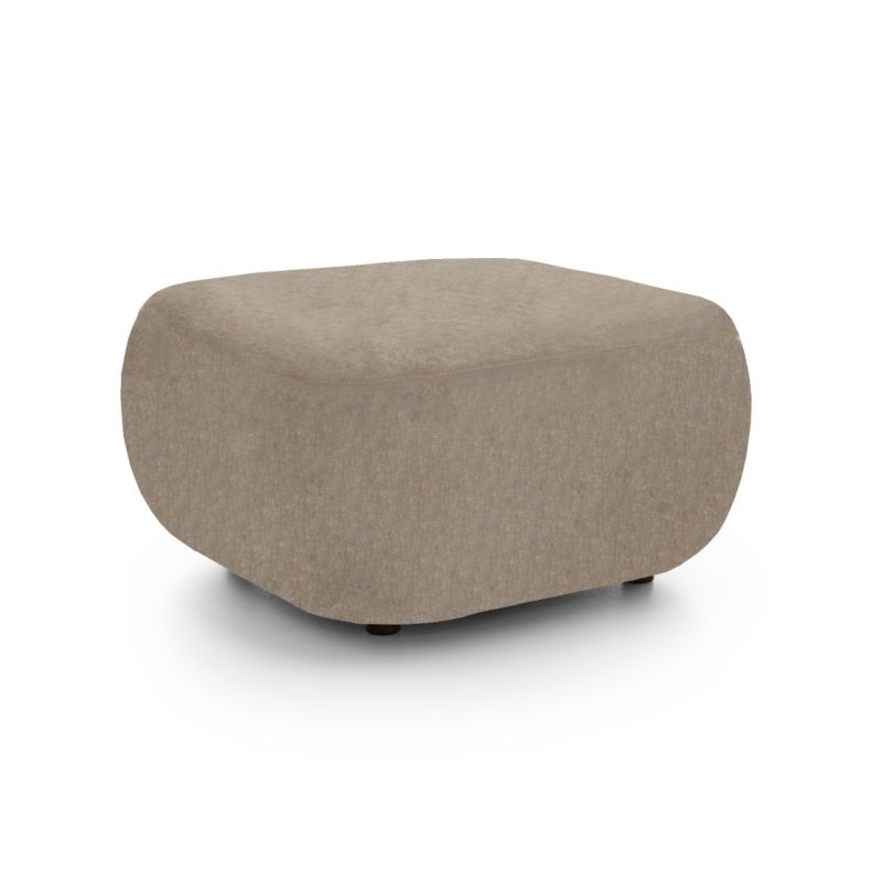 Pouf CARLOTTA tissu bouclette taupe