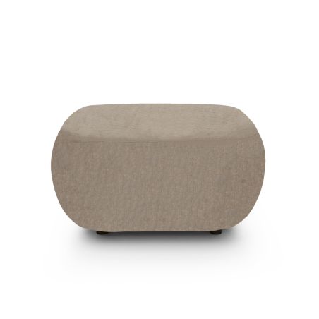 Pouf CARLOTTA tissu bouclette taupe