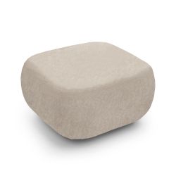 Pouf CARLOTTA tissu bouclette grège