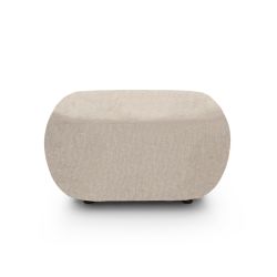Pouf CARLOTTA tissu bouclette grège