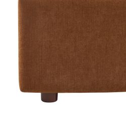 Lit coffre VANIA en tissu marron 160 x 200 cm sommier inclus