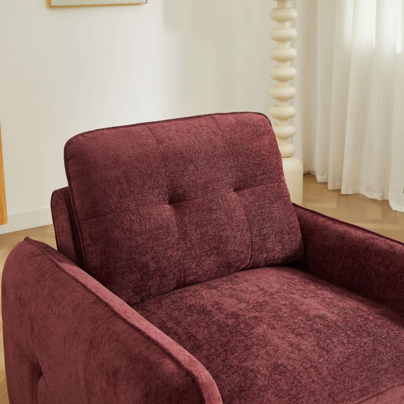 Fauteuil IMPA convertible tissu rouge 1 place