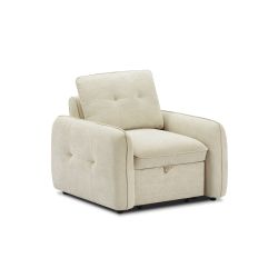 Fauteuil IMPA convertible tissu beige 1 place