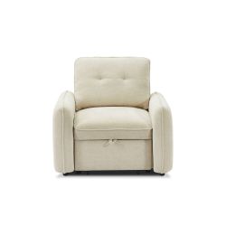 Fauteuil IMPA convertible tissu beige 1 place