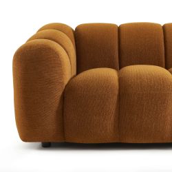 Canapé SUNNY 3 places tissu tweed bronze