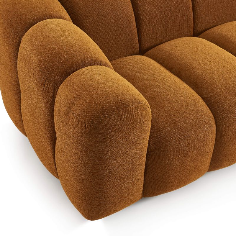 Canapé SUNNY 3 places tissu tweed bronze
