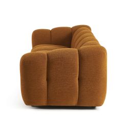 Canapé SUNNY 3 places tissu tweed bronze