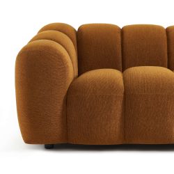 Canapé SUNNY 2 places tissu tweed bronze