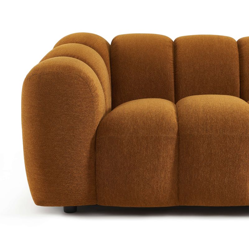 Canapé SUNNY 2 places tissu tweed bronze