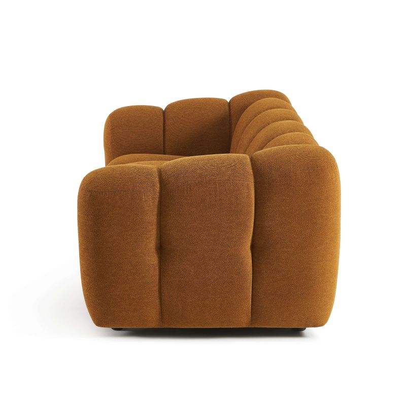 Canapé SUNNY 2 places tissu tweed bronze