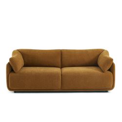 Canapé KURLY 3 places tissu chenille tramé ocre