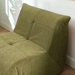 Fauteuil compressé KAIDO tissu vert 1 place