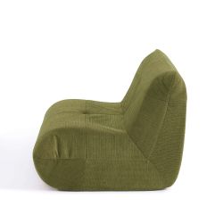 Fauteuil compressé KAIDO tissu vert 1 place