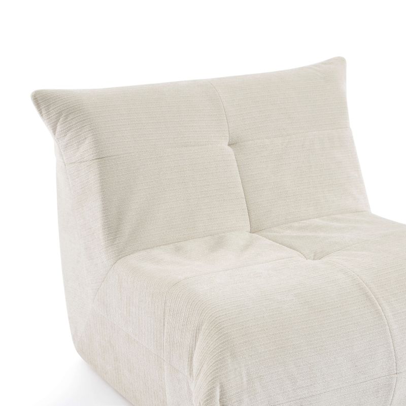 Fauteuil compressé KAIDO tissu beige 1 place