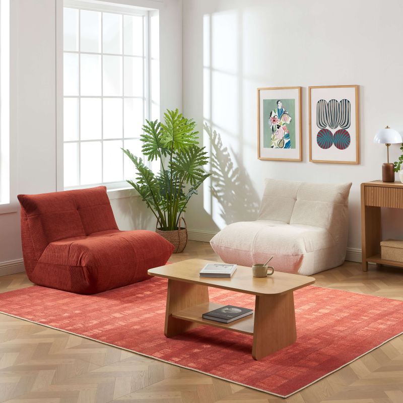 Fauteuil compressé KAIDO tissu beige 1 place