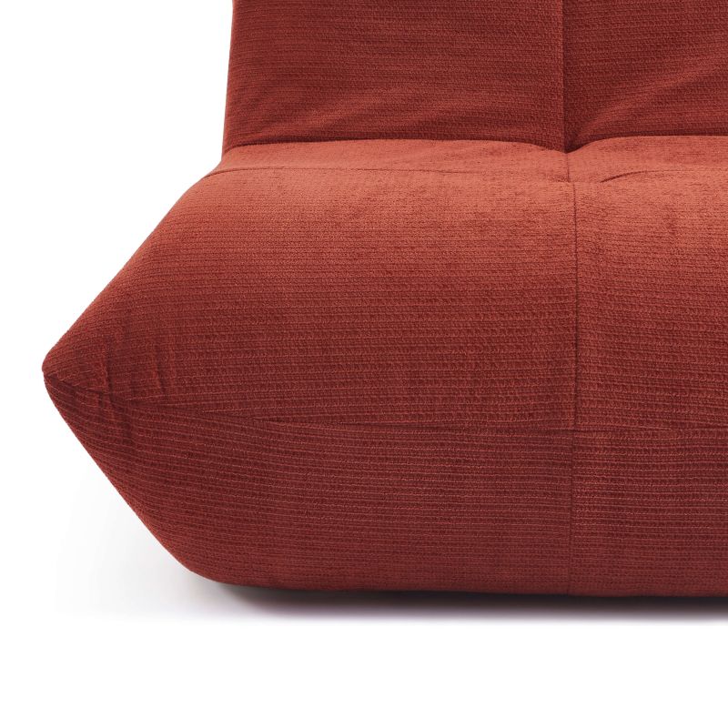 Fauteuil compressé KAIDO tissu terracotta 1 place