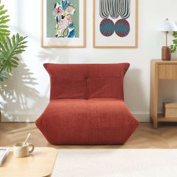 Fauteuil compressé KAIDO tissu terracotta 1 place