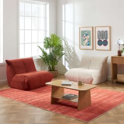 Fauteuil compressé KAIDO tissu terracotta 1 place