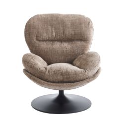 Fauteuil rotatif CERES 1 place tissu taupe