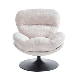 Fauteuil rotatif CERES 1 place tissu beige