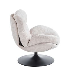 Fauteuil rotatif CERES 1 place tissu beige