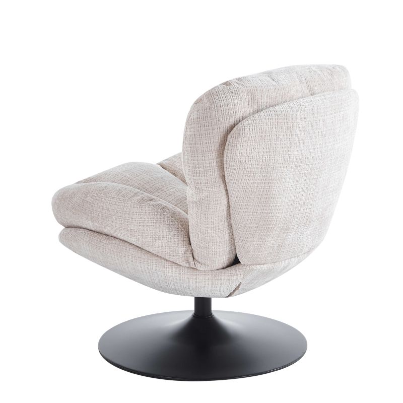 Fauteuil rotatif CERES 1 place tissu beige