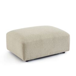 Pouf CORELA tissu beige 1 place