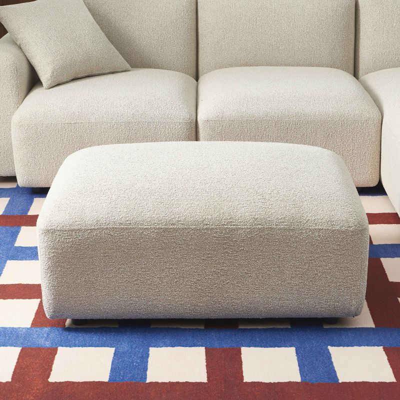 Pouf CORELA tissu beige 1 place